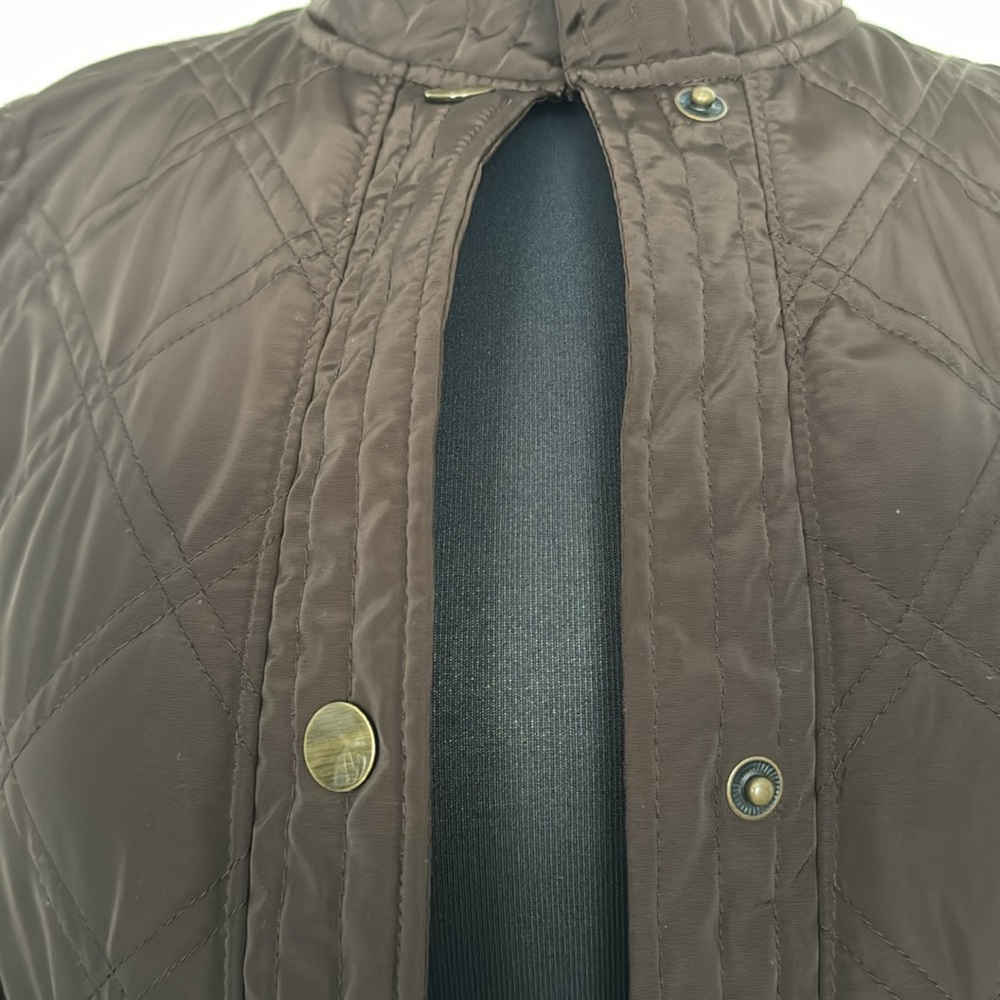 Talbots Snap Button Fur Lined Quilted Utility Lig… - image 2